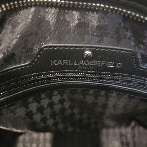 Karl Lagerfeld Paris Multicolor Logo Print Zipper Tote Bag - Picture 5 of 8